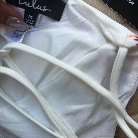 Lulus-Rhythm is Gonna Get You Embroidered White Shorts - Picture 6 of 7